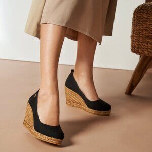 Viscata Marquesa Canvas Espadrille Wedge Pumps